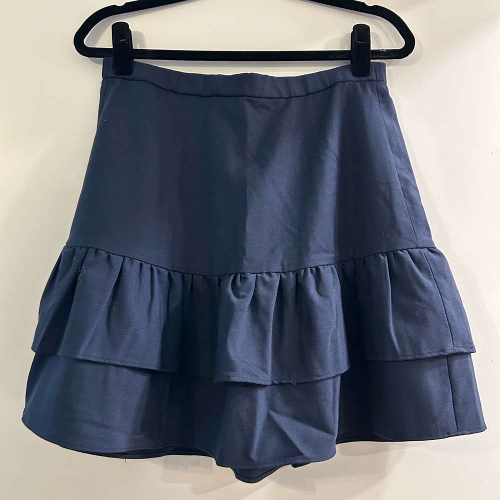 J. Crew Navy Blue Tiered A-Line Skirt